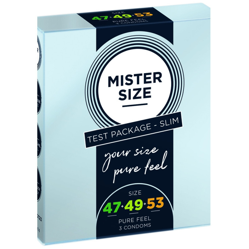 MISTER SIZE Préservatifs Mister Size Échantillon 3 tailles 47, 49 et 53mm x3